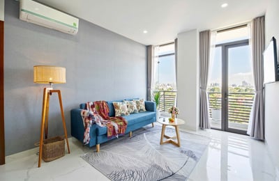 Cozy furnished apartment for rent with a large balcony, Son Tra District, Da Nang, Vietnam
