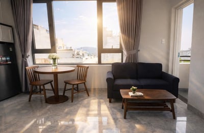 Moderne, möblierte Wohnung nahe am Strand zur Miete, Son Tra, Da Nang, Vietnam