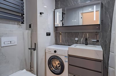 Location studio moderne, cosy, avec vue sur la mer en résidence Next White, Batumi, Géorgie