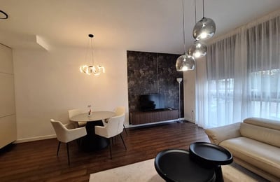 Rent of a new 2-room apartment, 50 m², opposite the riverfront, Zemun, Belgrade, Serbia