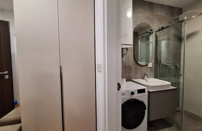 Rent of a new 2-room apartment, 50 m², opposite the riverfront, Zemun, Belgrade, Serbia