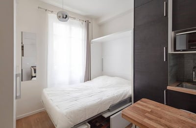 Alquiler de un estudio luminoso, 20 m², París, distrito 17, Francia