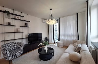 Miete einer hellen 3-Zimmer-Wohnung, 77 m², Premium-Wohnanlage BW Eterna, Belgrad, Serbien