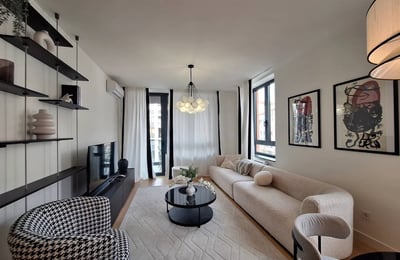 Miete einer hellen 3-Zimmer-Wohnung, 77 m², Premium-Wohnanlage BW Eterna, Belgrad, Serbien