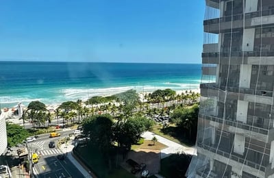 Alquiler de un apartamento amueblado de una habitación con vista al océano, Barra da Tijuca, Río de Janeiro, Brasil