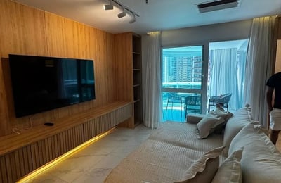 Alquiler de un apartamento amueblado de una habitación con vista al océano, Barra da Tijuca, Río de Janeiro, Brasil
