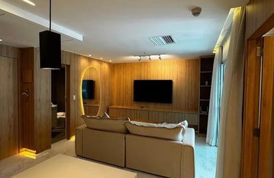 Alquiler de un apartamento amueblado de una habitación con vista al océano, Barra da Tijuca, Río de Janeiro, Brasil