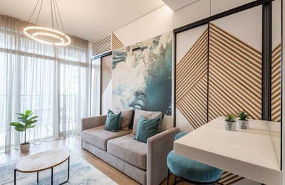 Rent of a 31 m² studio apartment in the premium residential complex BW Aurora, Belgrade, Serbia