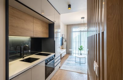 Rent of a 31 m² studio apartment in the premium residential complex BW Aurora, Belgrade, Serbia