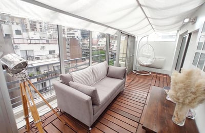 Alquiler de cómodo apartamento de 3 habitaciones 90 m², Las Cañitas, Buenos Aires, Argentina