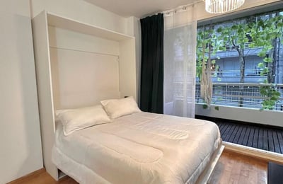 Location d’un studio avec balcon et piscine, Palermo, Buenos Aires, Argentine