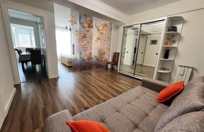 Miete einer modernen Einzimmerwohnung in einem Neubau, Stadtteil Botanica, Chișinău, Moldau