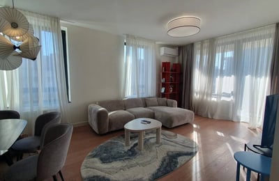 Rent of a bright three-room apartment in the premium BW Quartet 2 residential complex, 83 m², Belgrade, Serbia
