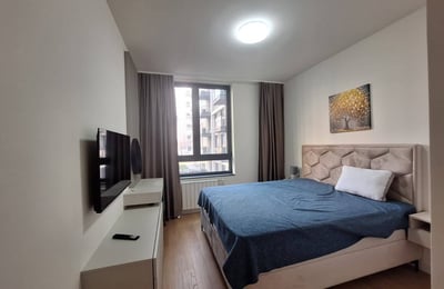 Rent of an absolutely new three-room apartment in the premium BW Sensa residential complex, 74 m², Belgrade, Serbia