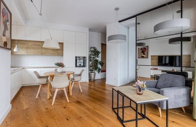 Rent of a stylish three-room apartment, 60 m², Warsaw, Saska Kępa, Poland