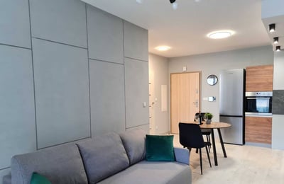 Rent of a modern two-room apartment with a balcony, 41 m², Kraków, Zabłocie, Poland