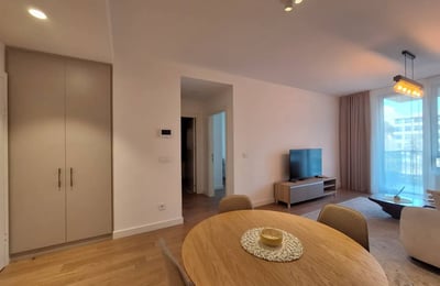 Rent of a two-room apartment in a premium residential complex, 56 m², Belgrade, Belgrade Waterfront, Serbia