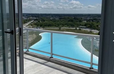 Rent of a new modern 3-room apartment with a lagoon view in Nordelta, Buenos Aires Province, Argentina