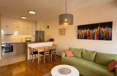 Rent of a two-room apartment, 47 m², in a premium residential complex in the city center, Belgrade, Serbia