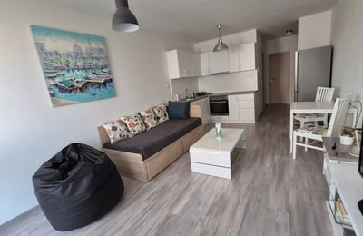 Rent of a modern apartment, 40 m², in Nové Mesto, Bratislava, Slovakia