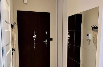 Rent of a modern two-room apartment, 52 m², with a private garden, Jelonki Południowe, Warsaw, Poland