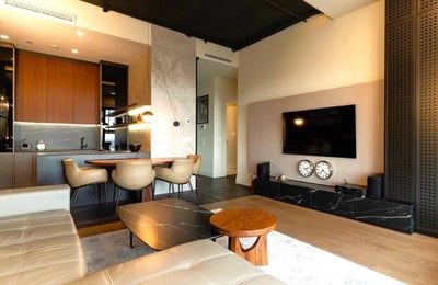 Miete einer luxuriösen Designer-Zweizimmerwohnung mit 61 m² im Premium-Wohnkomplex West 65, Belgrad, Serbien