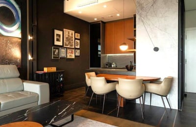 Miete einer luxuriösen Designer-Zweizimmerwohnung mit 61 m² im Premium-Wohnkomplex West 65, Belgrad, Serbien