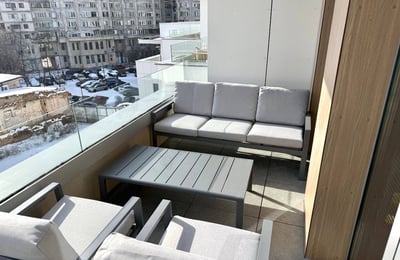 Rent of a new luxury two-room apartment, 50 m², in the city center, Bucharest, Romania