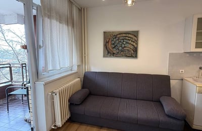 Rent of a bright 1-room apartment, 43 m², in the center of Belgrade, Serbia