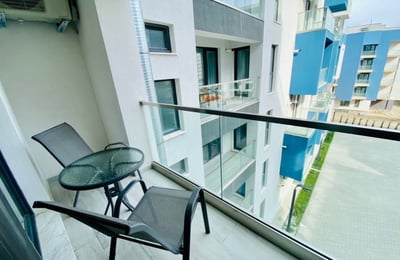 Rent of a bright studio apartment with balcony, Mamaia Sat, Romania