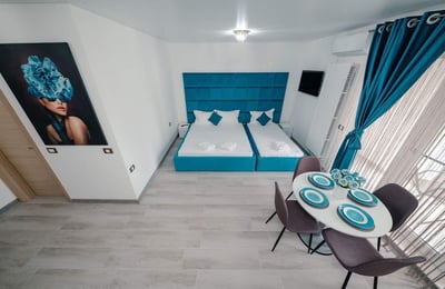 Rent of a bright studio apartment with balcony, Mamaia Sat, Romania