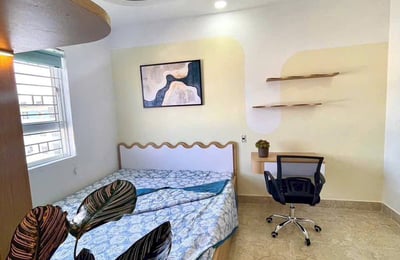 Helle 60 m² Wohnung mit 2 Schlafzimmern zur Miete in Vinh Diem Trung, West-Nha Trang, Vietnam