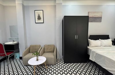 Furnished studio with balcony for rent, 35 m², Nha Trang, Vietnam