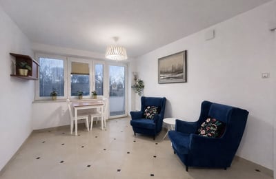 Bright three-room apartment with balcony for rent, 60 m², Żoliborz, Warsaw, Poland