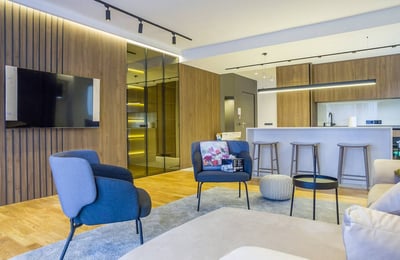 Stylish three-room apartment with balcony for rent, 78 m², Vračar, Belgrade, Serbia