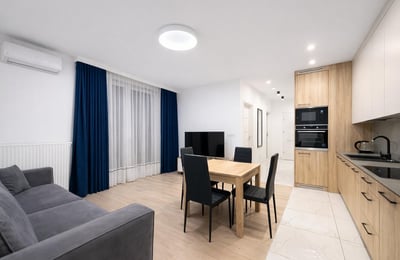 Bright furnished apartment, 53 m², for rent in Mokotów, Warsaw, Poland