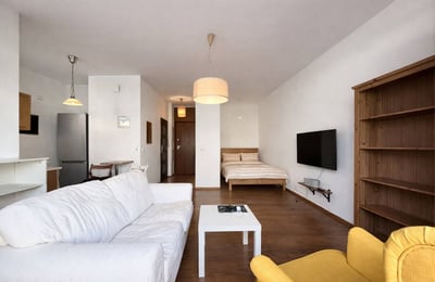 Appartement lumineux et meublé 40 m² avec terrasse à louer à Wilanów, Varsovie, Pologne