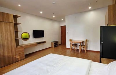 Cozy furnished studio with balcony near the beach for rent, An Thuong, Da Nang, Vietnam