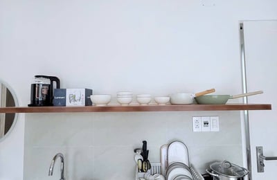 Bright furnished studio apartment with balcony for rent, Son Tra, Da Nang, Vietnam