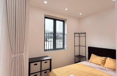 Bright furnished studio apartment with balcony for rent, Son Tra, Da Nang, Vietnam