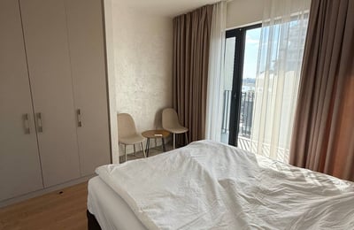 Alquiler de apartamento amplio, moderno, con vista al río en el complejo residencial BW Terra, 90 m², Belgrado, Serbia