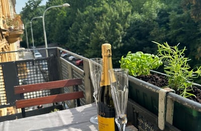 Location d'un appartement lumineux et entièrement meublé avec balcon, 47 m², Smíchov, Prague, République tchèque