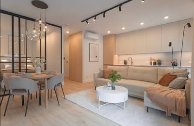 Rent of a modern, bright apartment 44 m² with terrace, Mokotów, Warsaw