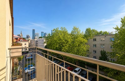 Bright Studio 25m² with Panoramic View for Rent, Śródmieście, Warsaw, Poland