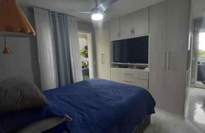 Long-term rental of a 3-room apartment, 82 m², Barra da Tijuca, Rio de Janeiro, Brazil