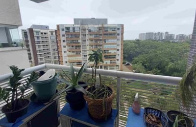 Long-term rental of a 3-room apartment, 82 m², Barra da Tijuca, Rio de Janeiro, Brazil