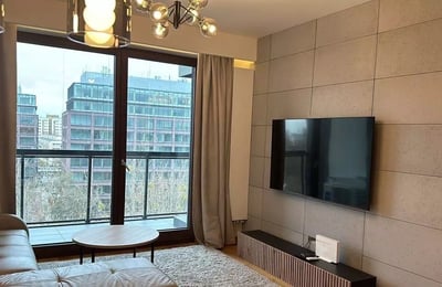 Long-Term Rental: 2-Room Apartment 44 m² with Balcony, Warsaw, Mokotów