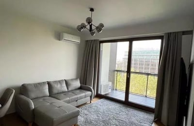 Long-Term Rental: 2-Room Apartment 44 m² with Balcony, Warsaw, Mokotów