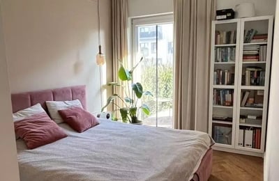 Long-term rental of a two-room apartment with a yard on Lazurowa Bemowo St., Warsaw