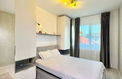 Long-term rental, Bucharest, Dudu: two-room apartment with a balcony and forest view